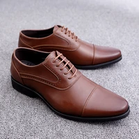 2022 men leather shoes fashion casual shoes lace up business dress shoes all match wedding shoes large size 48 zapatos de hombre