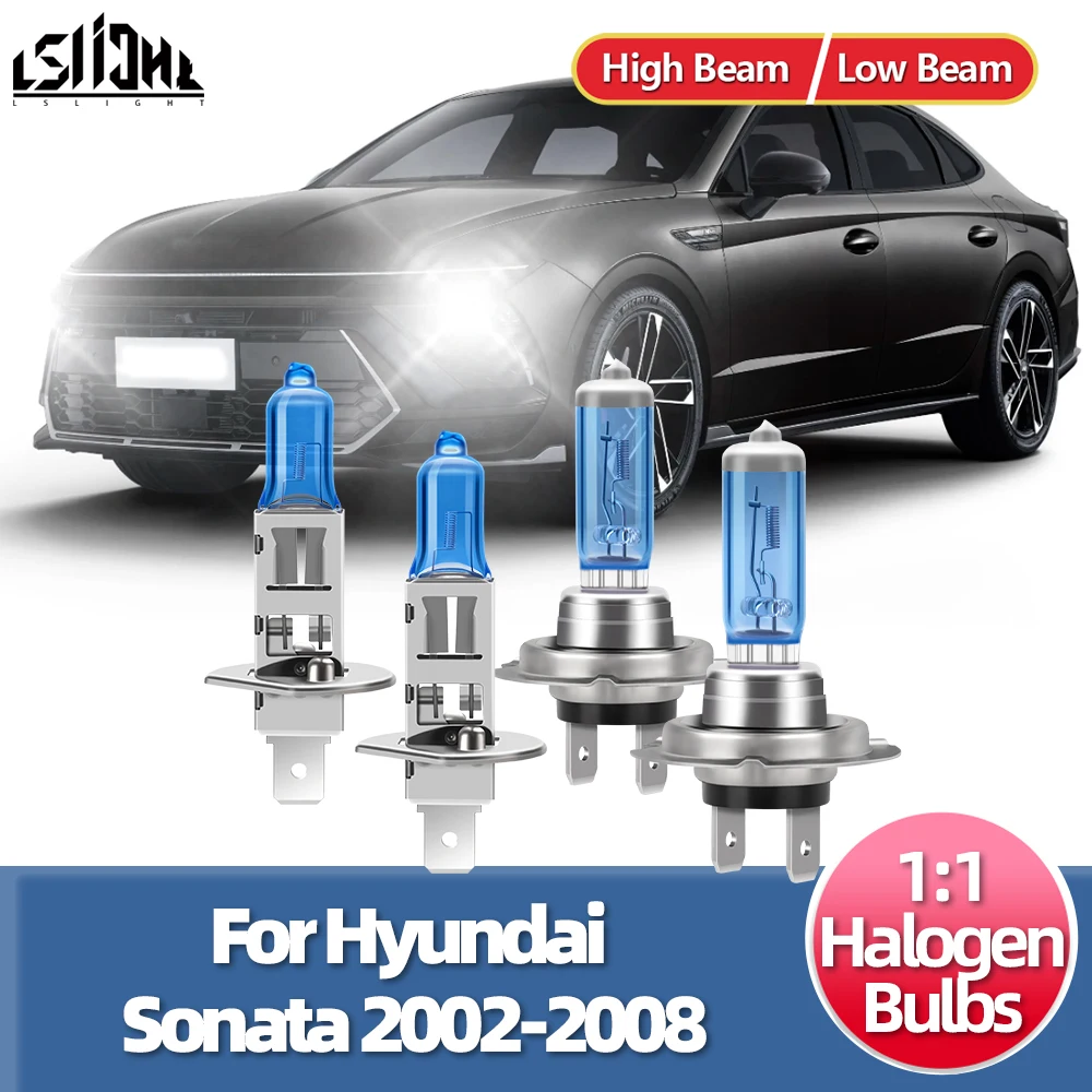 LSlight 2/4 шт. галогенные лампы для Hyundai Sonata 2002 2003 2004 2005 2006 2007 2008 авто фары 100 Вт 6000 К