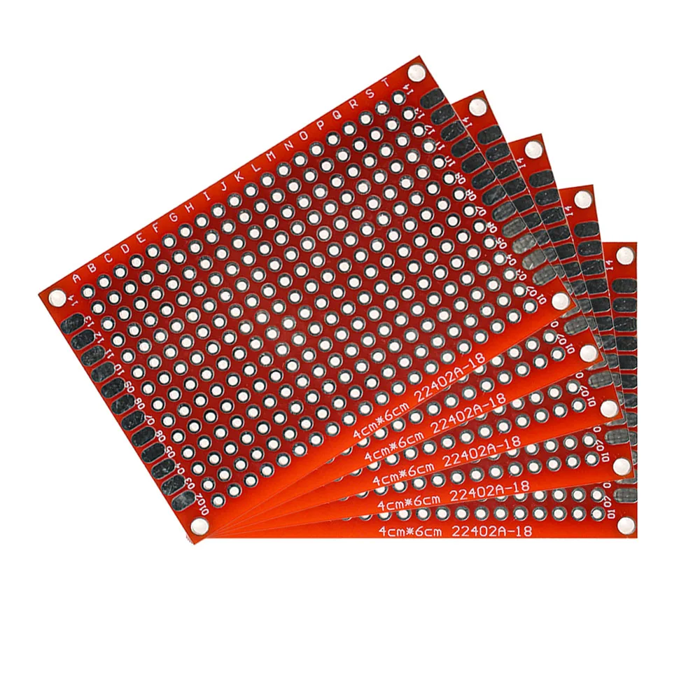 

5PCS PCB Board Red Double-sided Board 2*8CM 3*7CM 4*6CM PCB DIY Universal Circuit Board