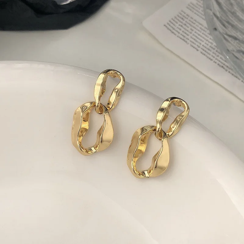 

New style silver needle earrings female cold wind pearl earrings all-match retro atmosphere ear