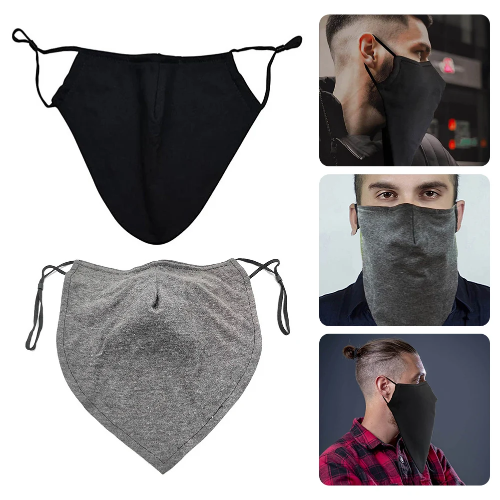

1pc Men Beard Bandanas Cover Adjustable Facial Apron Guard Cap Breathable Windproof Beard Protector Cover Beard Care