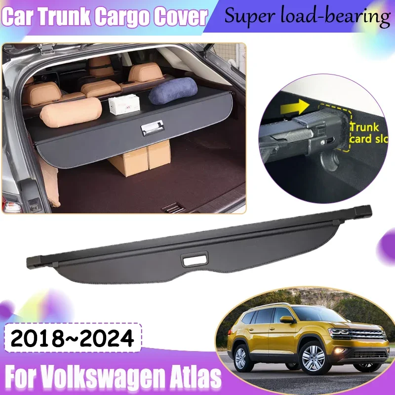 Шторка багажника автомобиля для VW Volkswagen Atlas Аксессуары Teramont CA1 2018 2019 2020 2021 2022 2023 2024