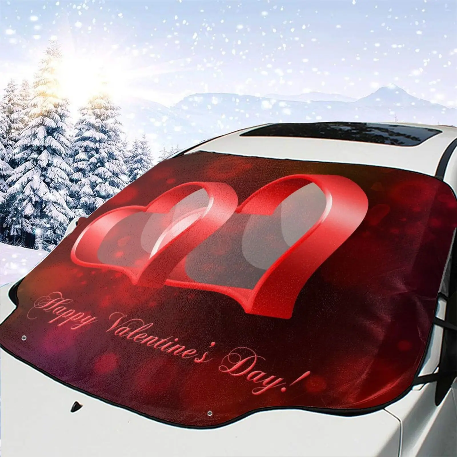 

3d Print Valentine's Day Car Windshield Sunshade Sun Protection for Car