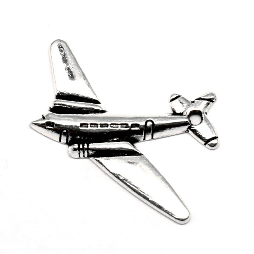 

Airplane Charm For Making Jewelry Diy Finding 50pcs 25x31mm
