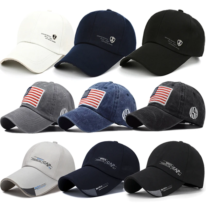 

2022 Outdoor Baseball Cap Hat For Men Women Peaked Caps USA Flag Logo Military Hat US Unisex Hip Hop Cowboy Hats Sport Caps