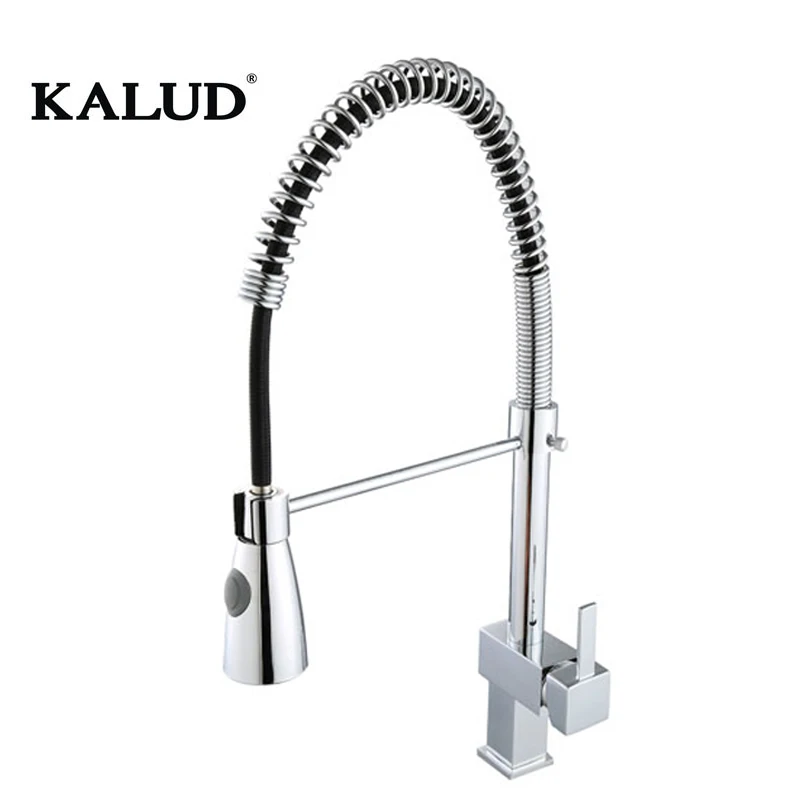 european style economic kitchen faucet one handle sink mixer tap pull down sprayer   solid brass enlarge