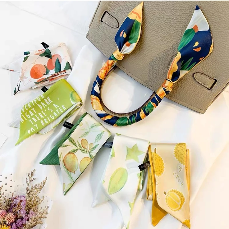 

Long Skinny Hairband Neck Scarf for Women Elegant Headband Bag Scarves Female 7*120cm Neckerchief Wrist Ribbon Scarf for Ladies