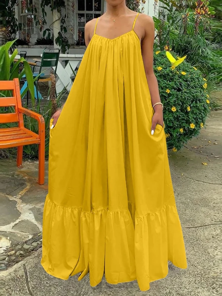 

25 Styles Plus Size Loose Dress Summer Red Black Maxi Dresses for Women Long Robe Backless Large Swing Boho Casual Beach Dress