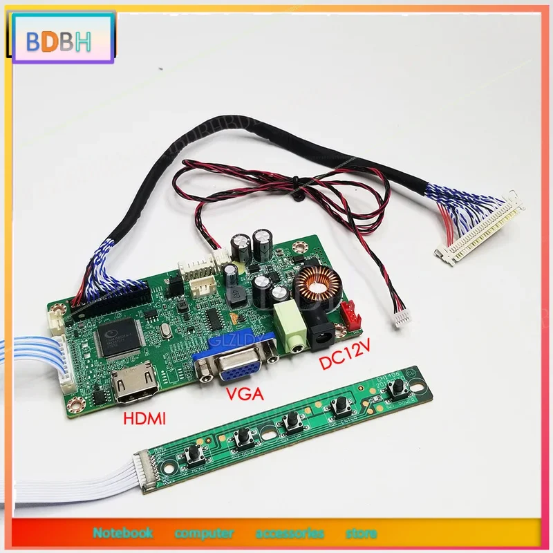 Фото Плата контроллера/драйвера для LED-мониторов T215HVN01.0, T215HVN01.1, T215HVN01.2 с разрешением 1920x1080, LVDS 30P, HDMI+VGA 6P №1