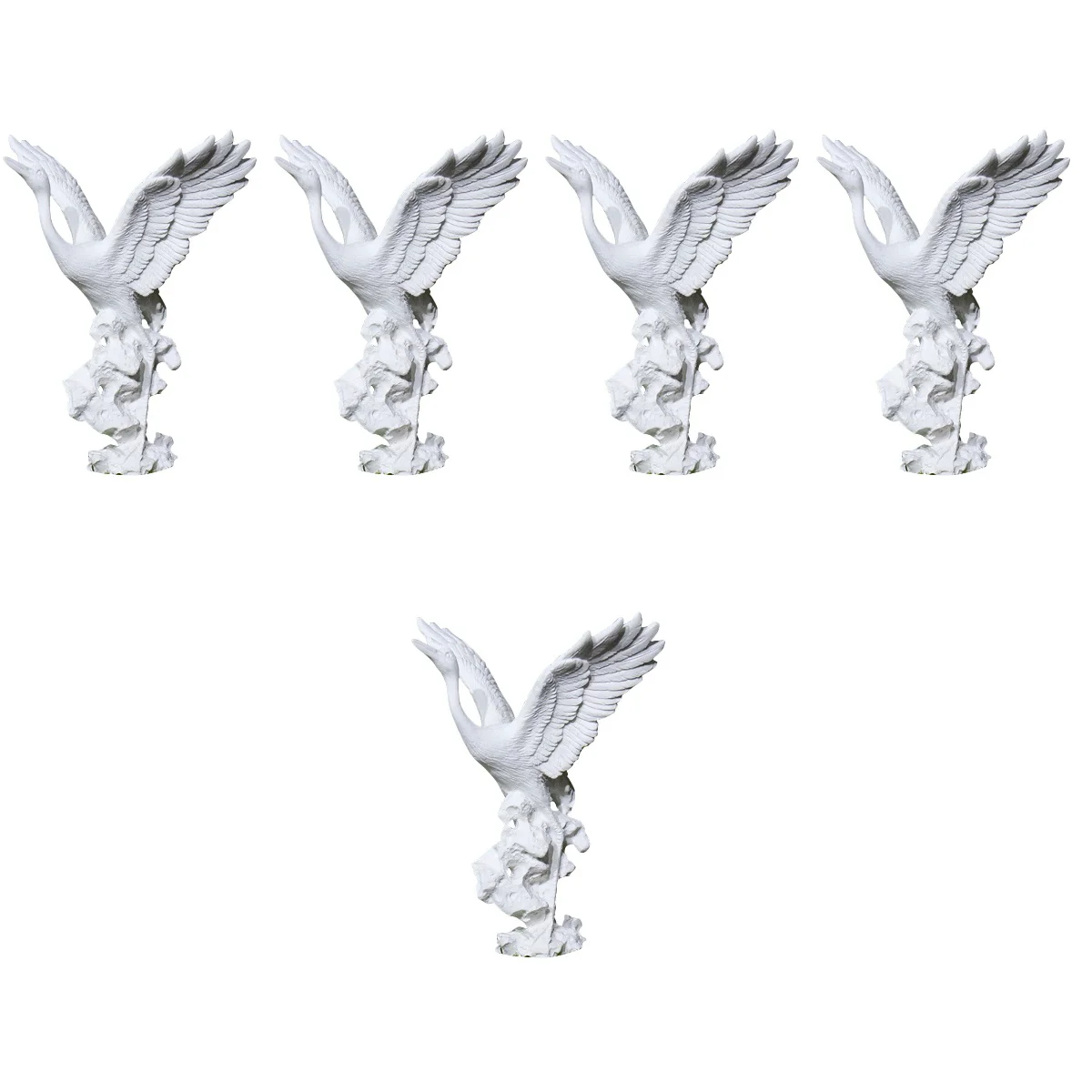 

5x Creative Practical Realistic Crane Statue Garden Decor Crane Model Crane Figurine Crane Ornament for Home