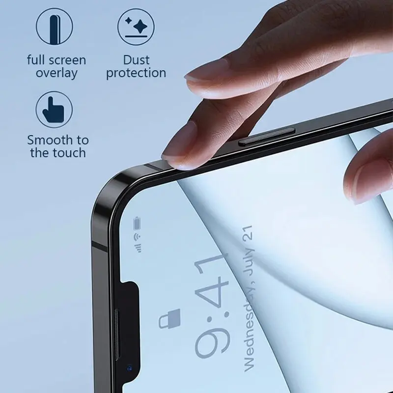 Закаленное стекло с твердостью 9H для Apple iPhone 15 14 Plus 13 12 11 Pro Max Защитная пленка