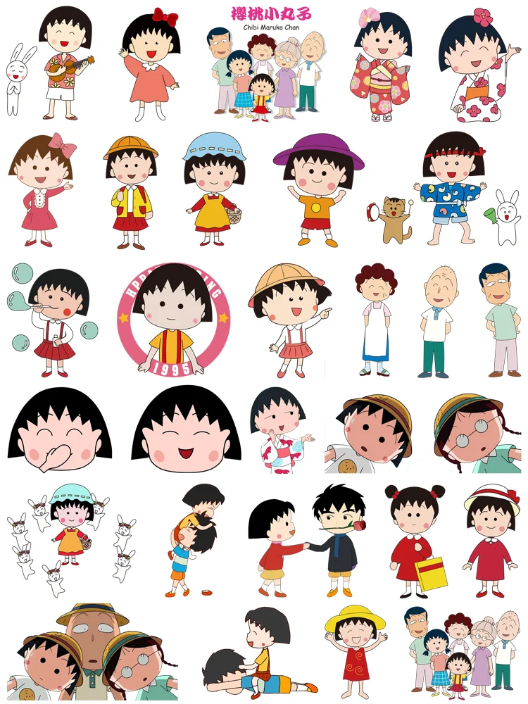 

Cartoon Chibi Maruko Chan Clothing thermoadhesive patches thermo-stickers for children custom patch