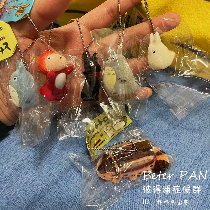 Miyazaki Hayao мультфильм тонари No Totoro Gashapon флокированные куклы брелок игрушка для мальчиков девочек Подарки на день рождения
