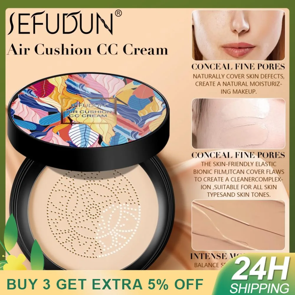 

Air Cushion BB Cream Mushroom Head CC Cream Concealer Moisturizing Isolation Light Long Lasting Face Foundation Liquid TSLM1