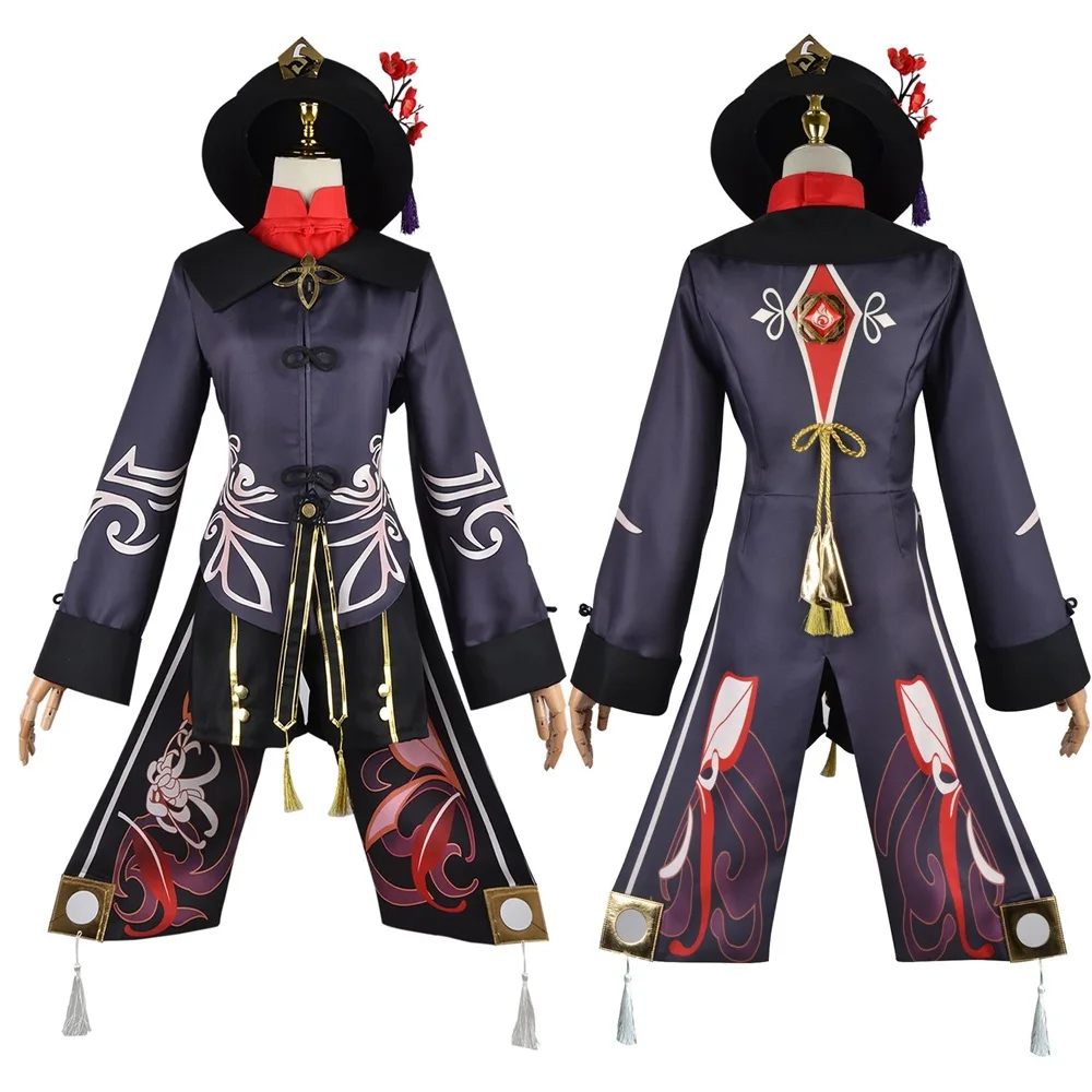 Hu tao Cosplay Genshin Impact HuTao Cosplay Costumes Uniform Wig HuTao Chinese Style Halloween Costumes For Women Girls