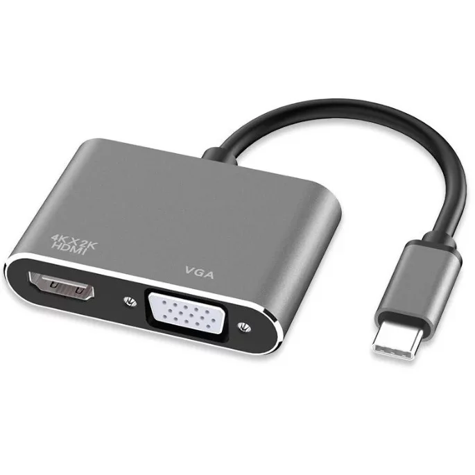 

2 In 1 Type C Adapter For Hdmi Vga Mecabook Or Mobile Phone