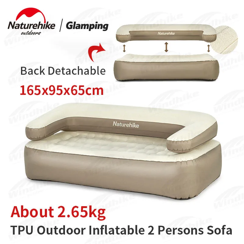 

Naturehike Outdoor 2in1 Inflatable Sofa 35cm Thickness TPU Air Mattress Bed Ultralight Portable Lazy Leisure Camping Deck Chair