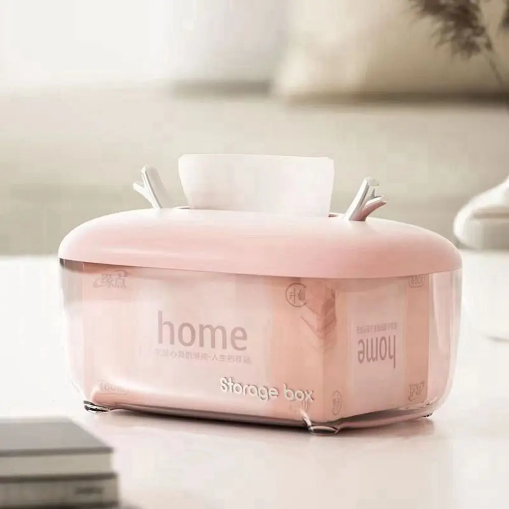 

Transparent Tissue Box Plastic Tissue Holder Light Luxury Paper Box for for Home Office Living Room Kitchen Bathroom