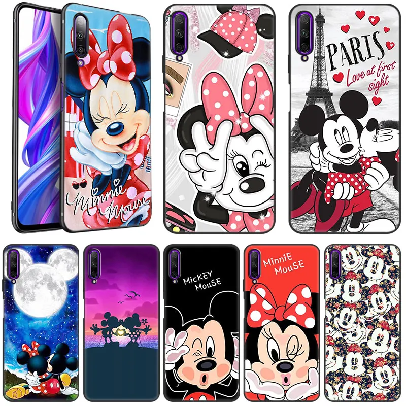 

Cute Cartoon Mickey Minnie Case For Huawei Y9 Prime 2019 Y9A Y7A Y5P Y6P Y7P Y8P Y5 Y6 Y7 2018 Y6S Y8S Y9S Black Soft Cover