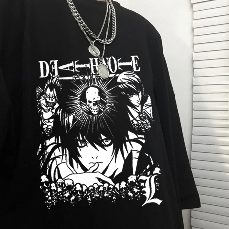 

Anime Death Note T Shirt Female Kawaii Cartoon Tshirt Bleach Ichigo Graphic Tees Misa Manga Summer Tops Unisex Tee Women T-Shirt