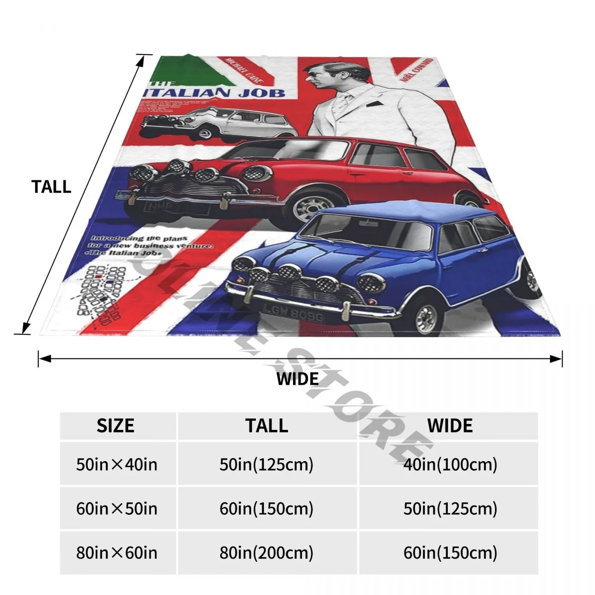Эстетический пикник-одеяло The Italian Job Throws Blankets Collage Flannel Ultra-Soft Warm для постели.