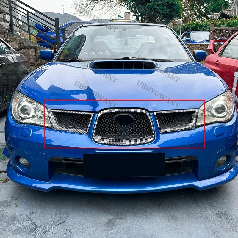 Фото Для Subaru Impreza WRX STI 9-го поколения 2006-2007: центральная решетка, передний спойлер, стабильная накладка на передний бампер, декоративный комплект с защитой от царапин №4