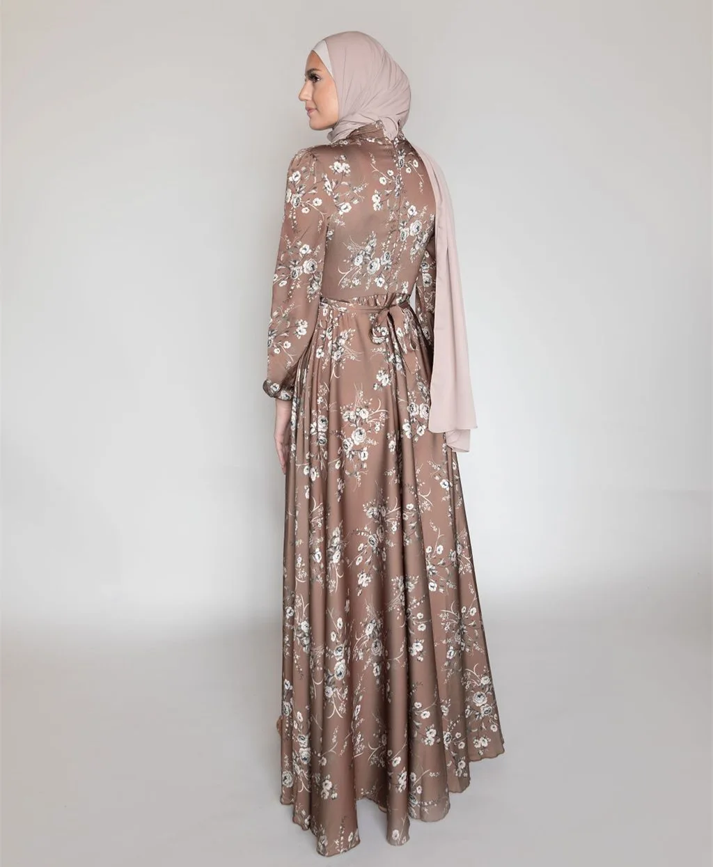 Muslim Fashion Hijab Satin Abaya Dress Turkish Kaftan Moroccan Pakistani Islam European Clothing Arabic Abayas for Women Dubai