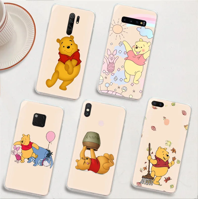 

LK21 Winnie Pooh Hollowed-Out Case for Tecno POP 5 LTE 4 Pova 3 Neo 2 Camon 18 Premier 18T 18P 19 16 18I 17 17P Pro