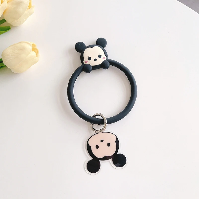 Disney Mickey Minnie Mouse Keychain Ladies Fashion Cute Romantic Vintage Keychain Charm Korea 90s Aesthetic Bag Phone Chain Gift