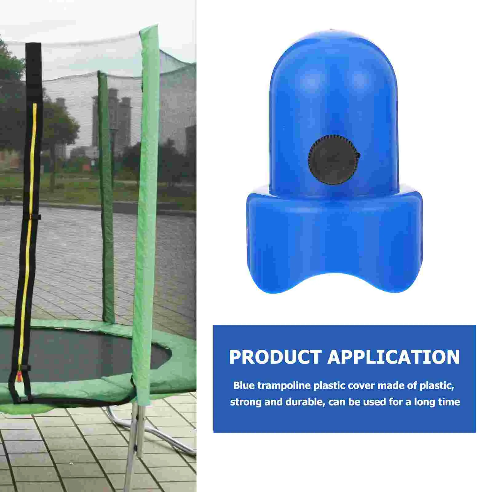 

3 Sets Trampoline Tube Cap Lid Rod Tops Cover Supply Blue Plastic Pipe Pillar Protective Pole End Caps Baloons