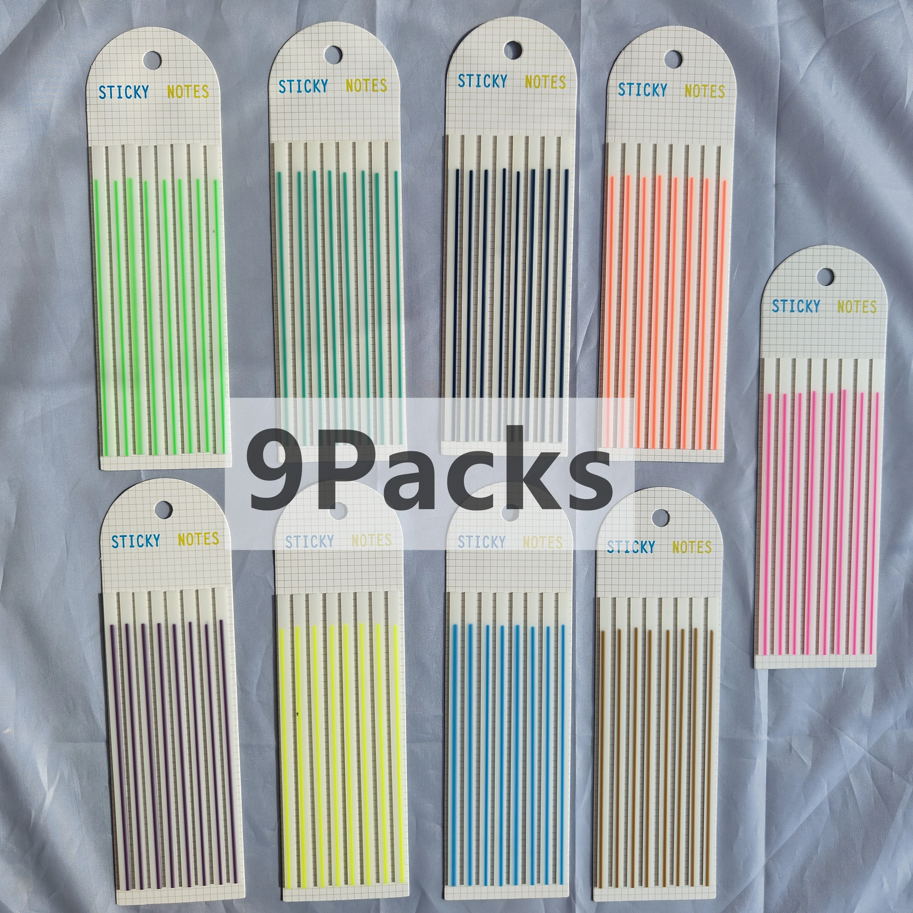 

9 Упаковок прозрачных липких заметок, самоклеящиеся записные книжки для чтения, записная книжка, стикеры для записей, милые