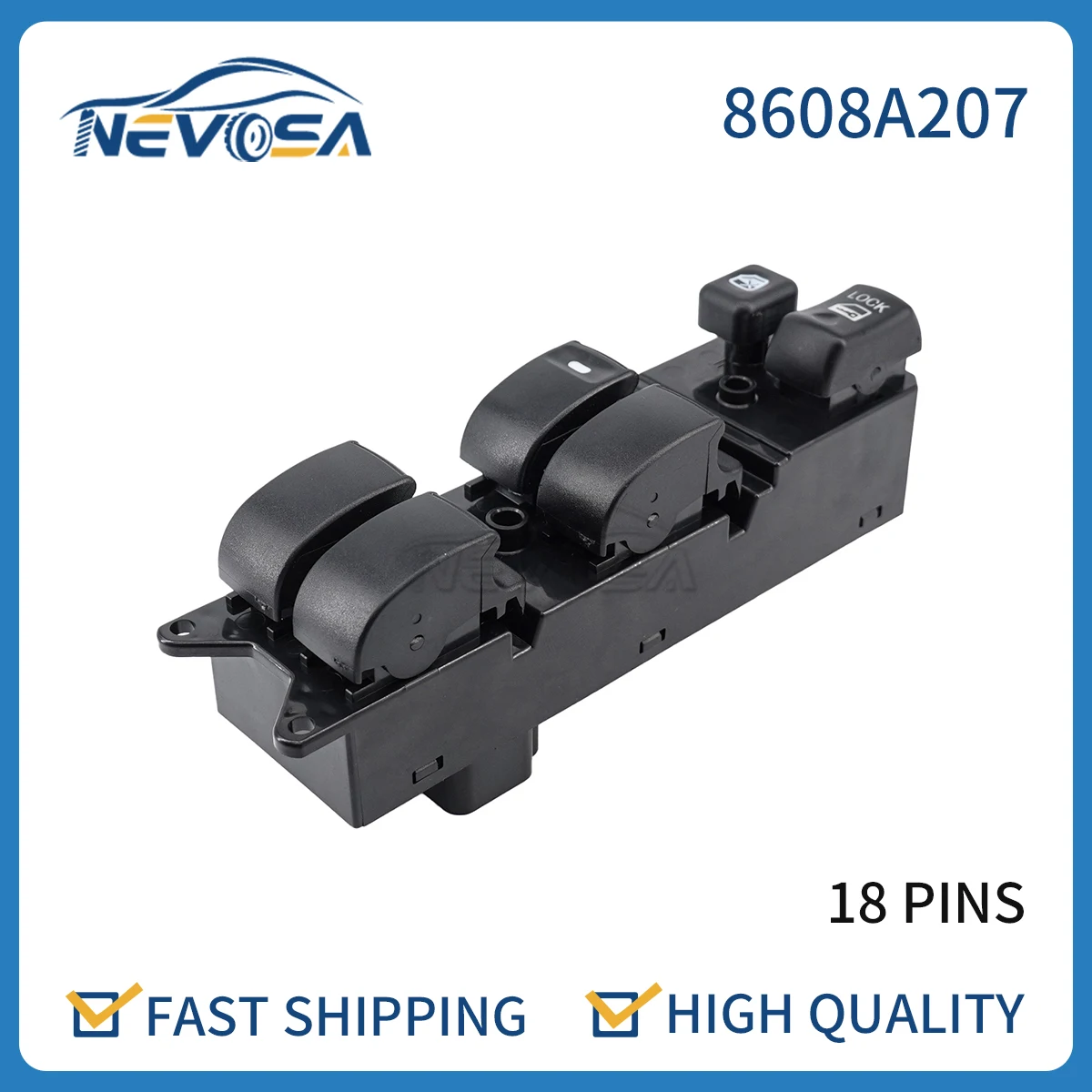 

Nevosa 8608A207 For Mitsubishi Outlander Sport Front Left Driver Side LHD Master Power Window Switch Car Accessories C8DD654M