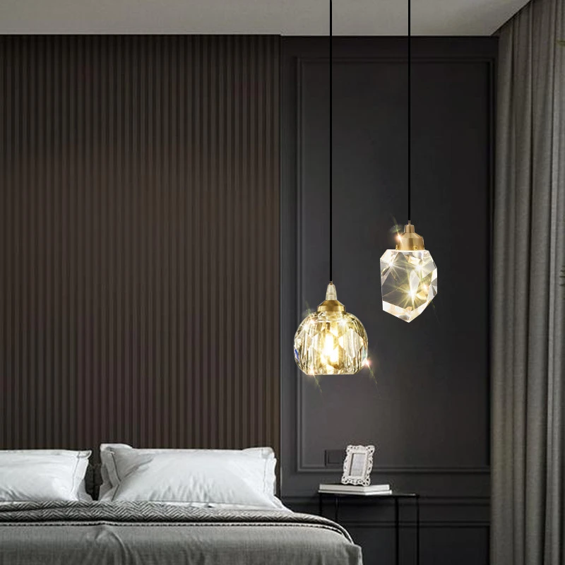 Nordic Modern Light Luxury Hanging Lamp LED Interior Lighting Fixtures Chandelier For Bedroom Dinning Living Room Bar Counter
