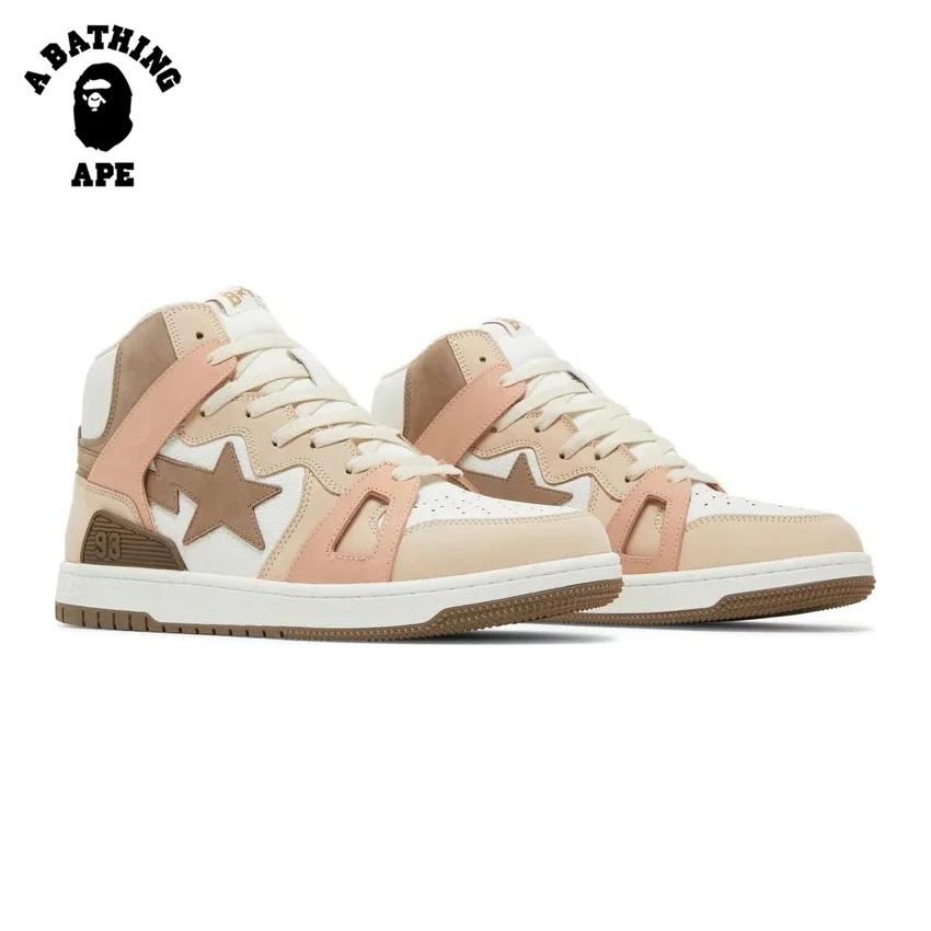 A BATHING APE Men's Vibe Classic 93 High Top Durable Sports Sneakers Women's Bapesta Hi Middle Upper Outdoor STA Walking Shoes