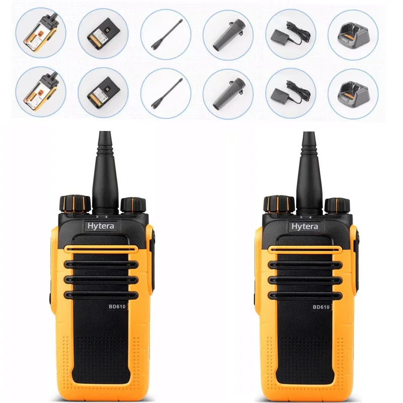 2 шт. Hytera BD610 цифровая рация с чистым звуком IP66 водонепроницаемая и пылезащитная