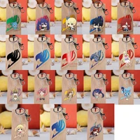 20pcslot fairy tail keychain lucy natsu dragion gurei soruju juvia lockser figure acrylic pendant anime key ring fans gift