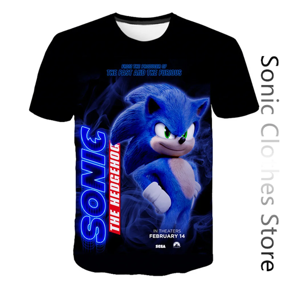 

Sonic Tshirt Kids Clothes Boys T-shirts Clothes 2-14 Years Baby Boys Print 3D Tees Children Clothing Men Women Outfit