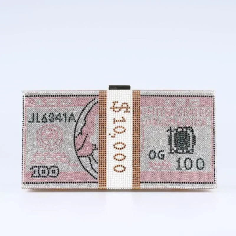 Вечерняя сумка с принтом в долларах женские летние крутые квадратные сумки