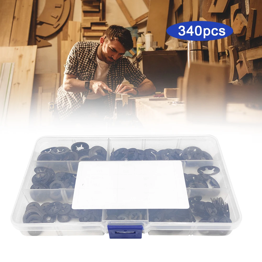 

Stainless Steel Bearing Retaining Rings 340PCS/Set Inner Tooth Star Lock Washer Strong Durable High Hardness _WK