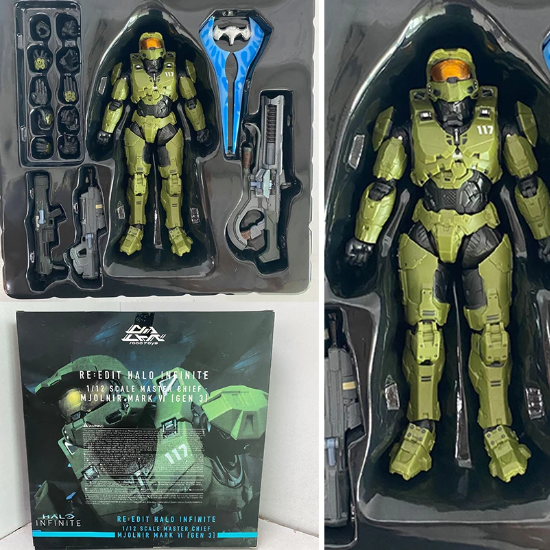 Halo 5 Guardians Master Chief Action Figure Master Chief Infinate Mjolnir Mark VI Gen3 Detachable Action Figure Model Toys Gift
