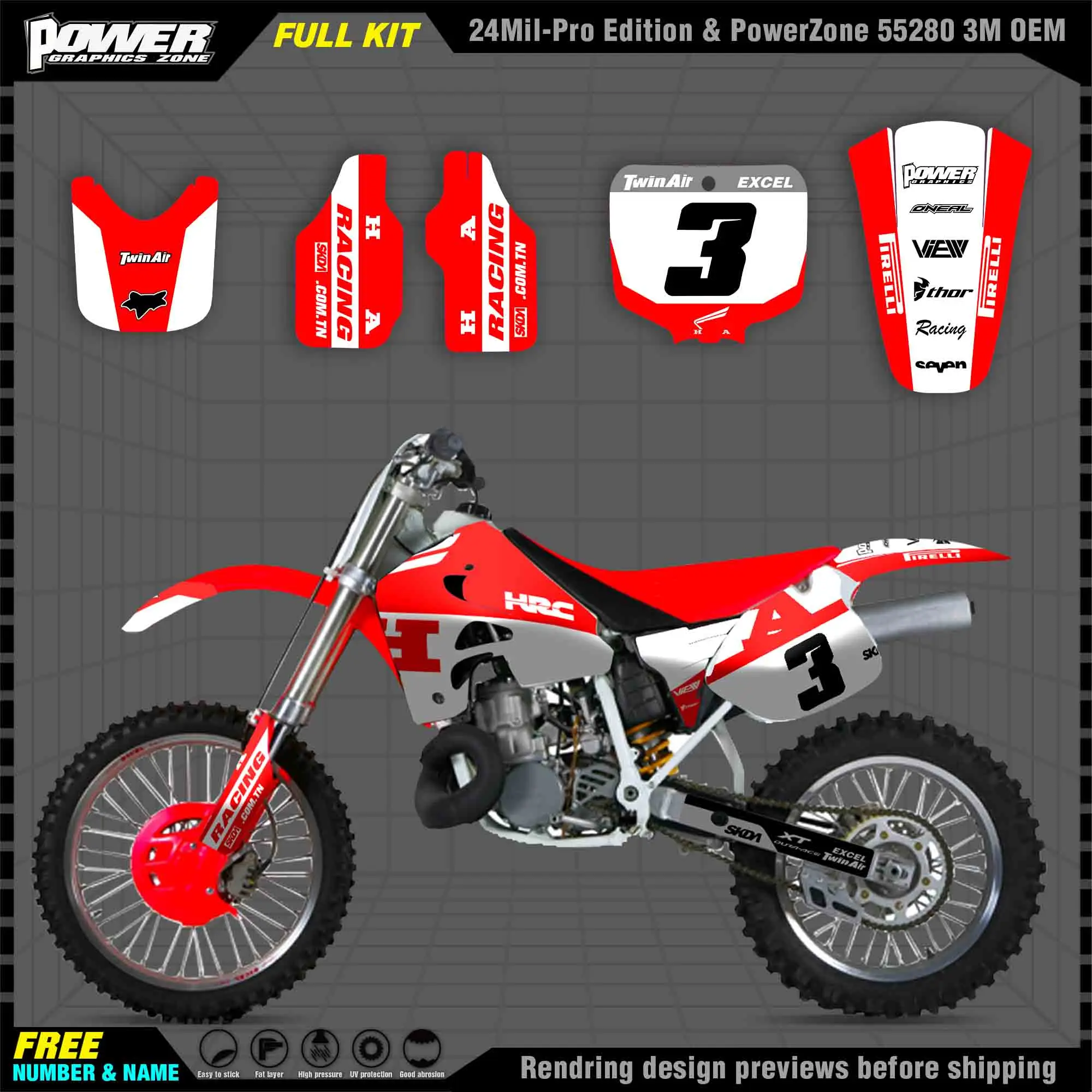 

Наклейки графические для Honda CR 125 95-97 250 95-96 1995 1996 1997 003