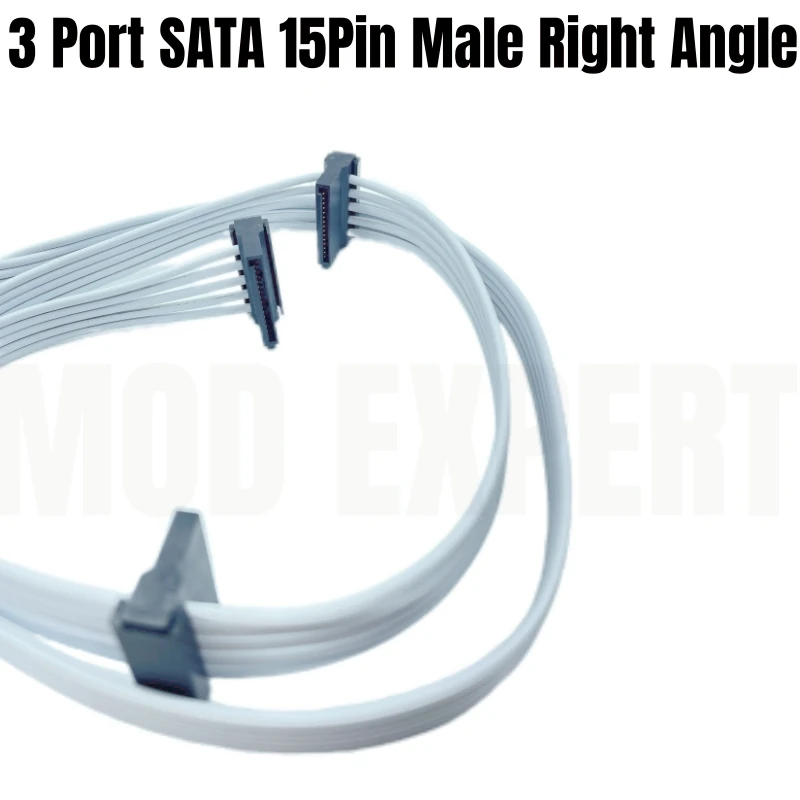 Блок питания с 6 контактами на 3 SATA угловой белый модульный кабель для Seasonic FOCUS GX 1000