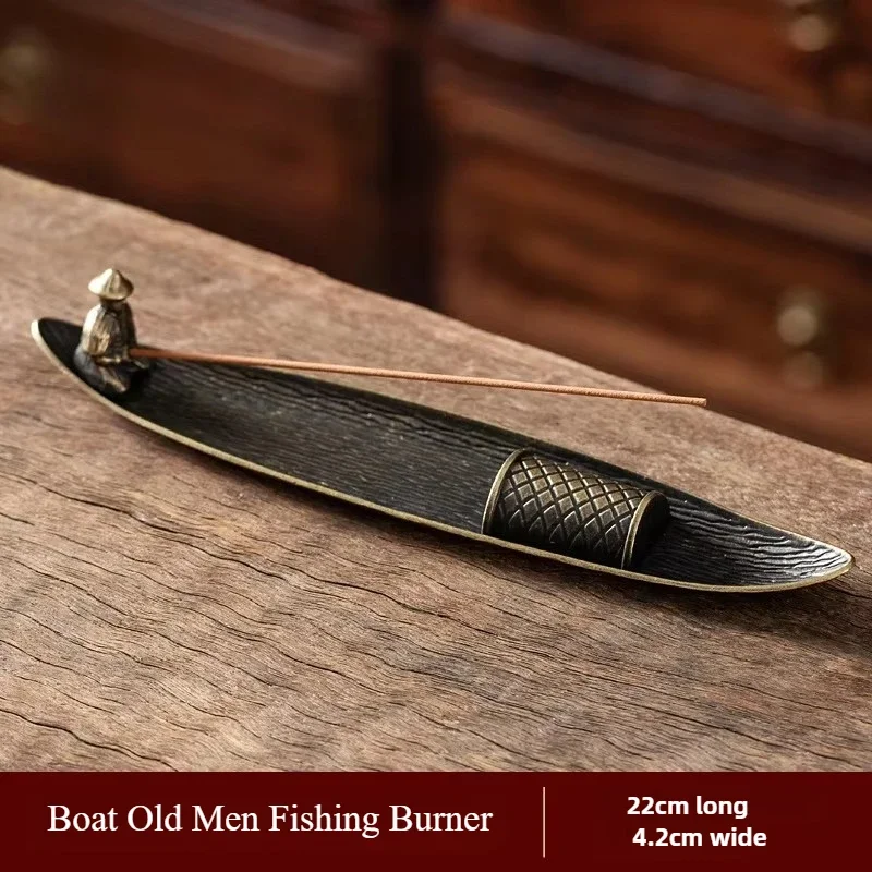 

Металлический подсвечник для благовоний в виде лодки