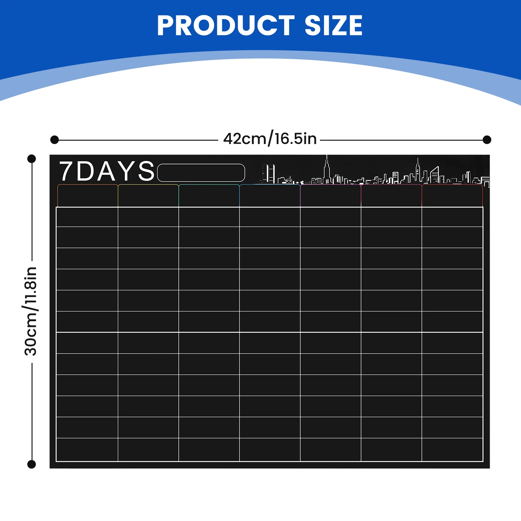 Магнитный сухой стираемый календарь 16x12 дюймов белая доска Еженедельный