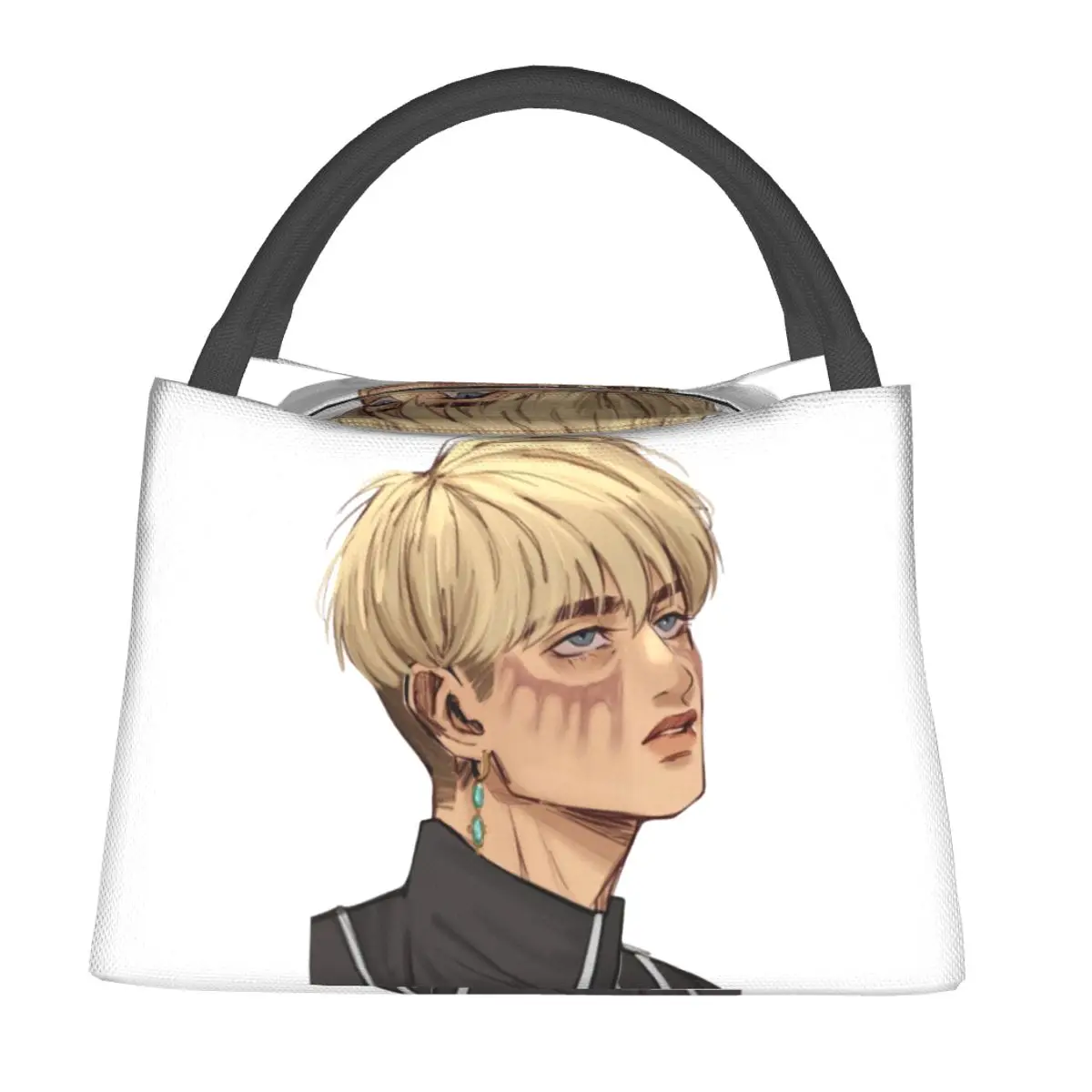 

Armin Arlert Lunch Bag strong willpower Fashion Lunch Box Office Portable Thermal Tote Handbags Adult Oxford Print Cooler Bag