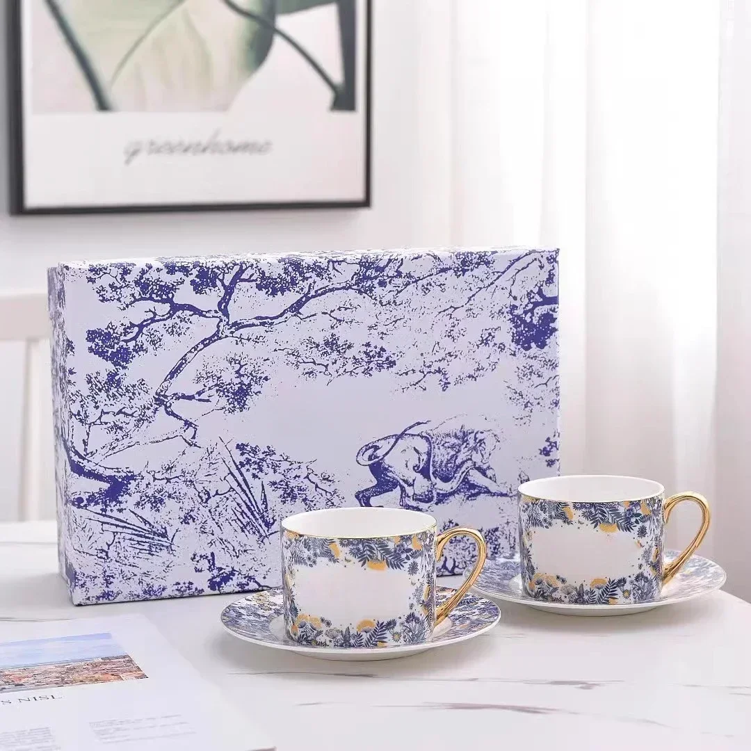 Европейская кофейная чашка из костяного фарфора посуда серии гортензии тарелка