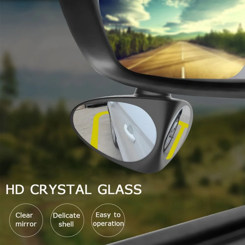 

Car Blind Spot Mirror Wide Angle Mirror 360 Rotation Adjustable Convex Rear View Mirror View Front Wheel Car Mirror