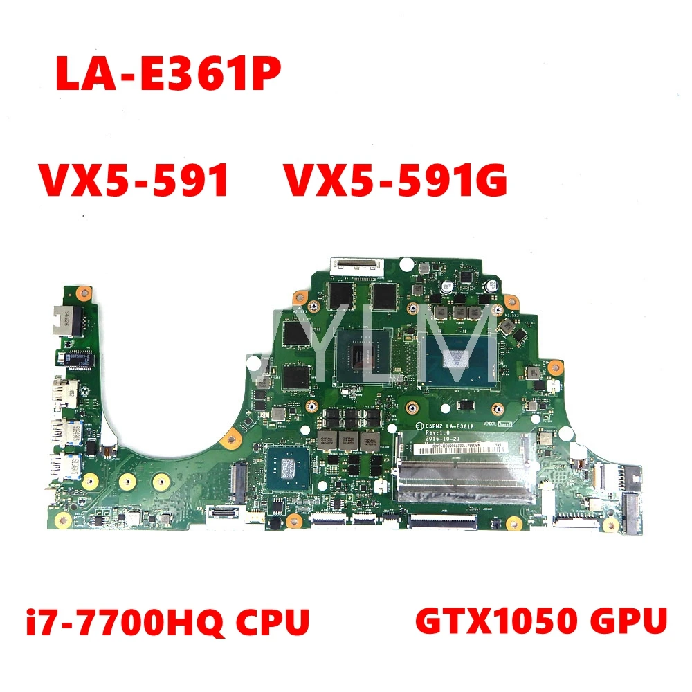 

Материнская плата для ноутбука ACER Aspire Φ, C5PM2 VX5-591 i7-7700HQ CPU GTX1050 GPU, протестированная материнская плата, ОК
