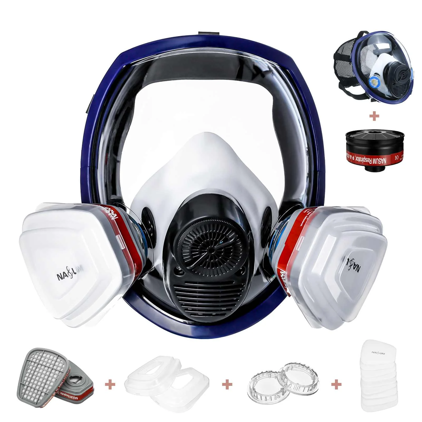 

24 In 1 202C Industry Half Face Paint Spray Gas Mask Respirator Protective Safety Work Dust Proof Respirator Mask With Filter