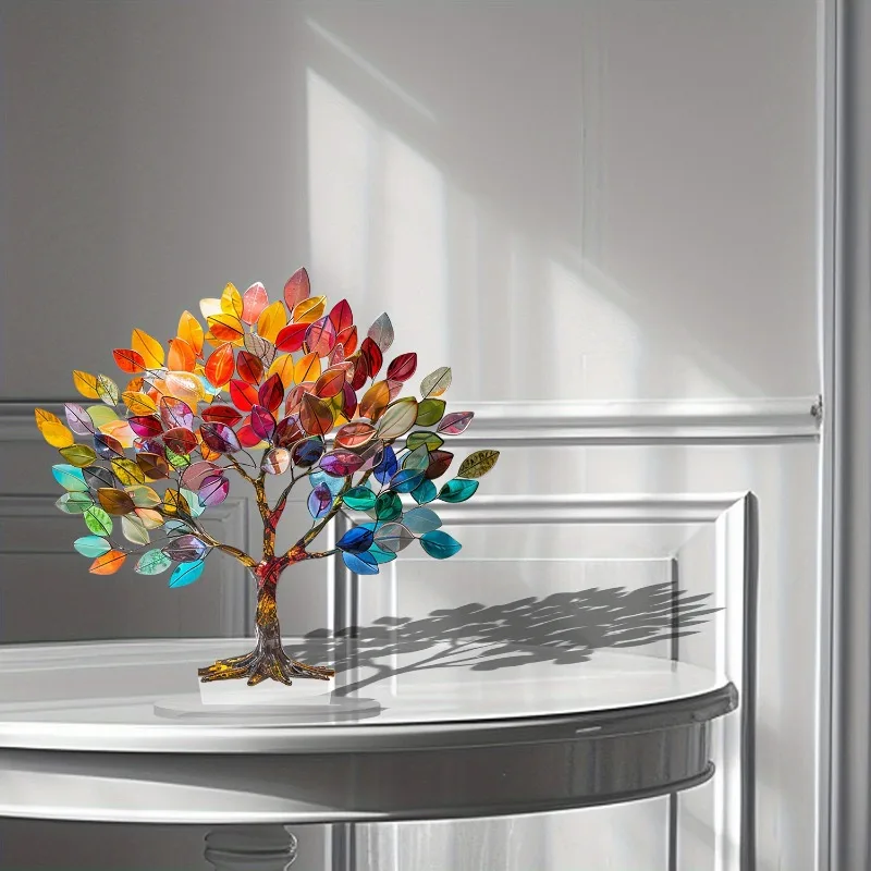 Древо жизни витраж Ловец солнца четыре сезона красочные листья украшение для